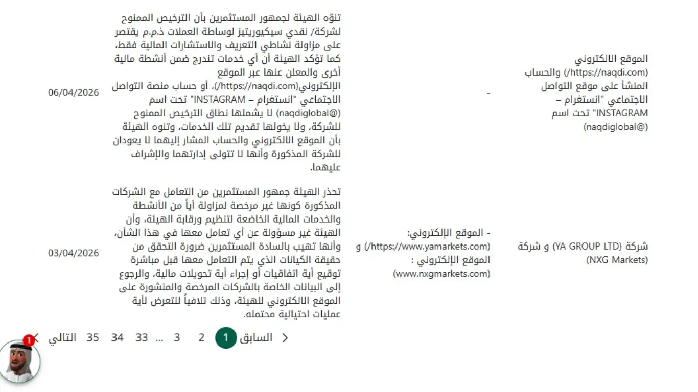 تحذير من شركة Naqdi