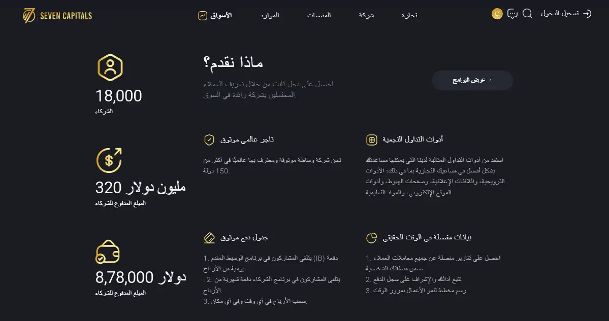 نصب شركة Seven Capitals 