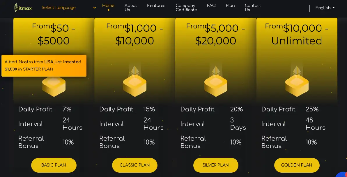 طريقة النصب التي تتبعها شركة Bitmax Limited